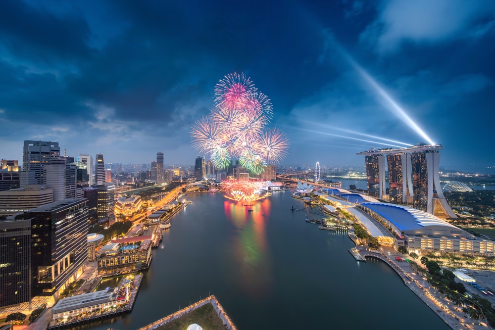 新加坡国庆日——烟火绚烂的一晚