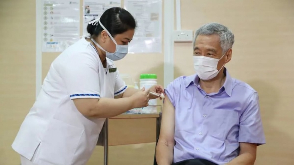 新加坡总理李显龙已于1月8日接种新冠疫苗